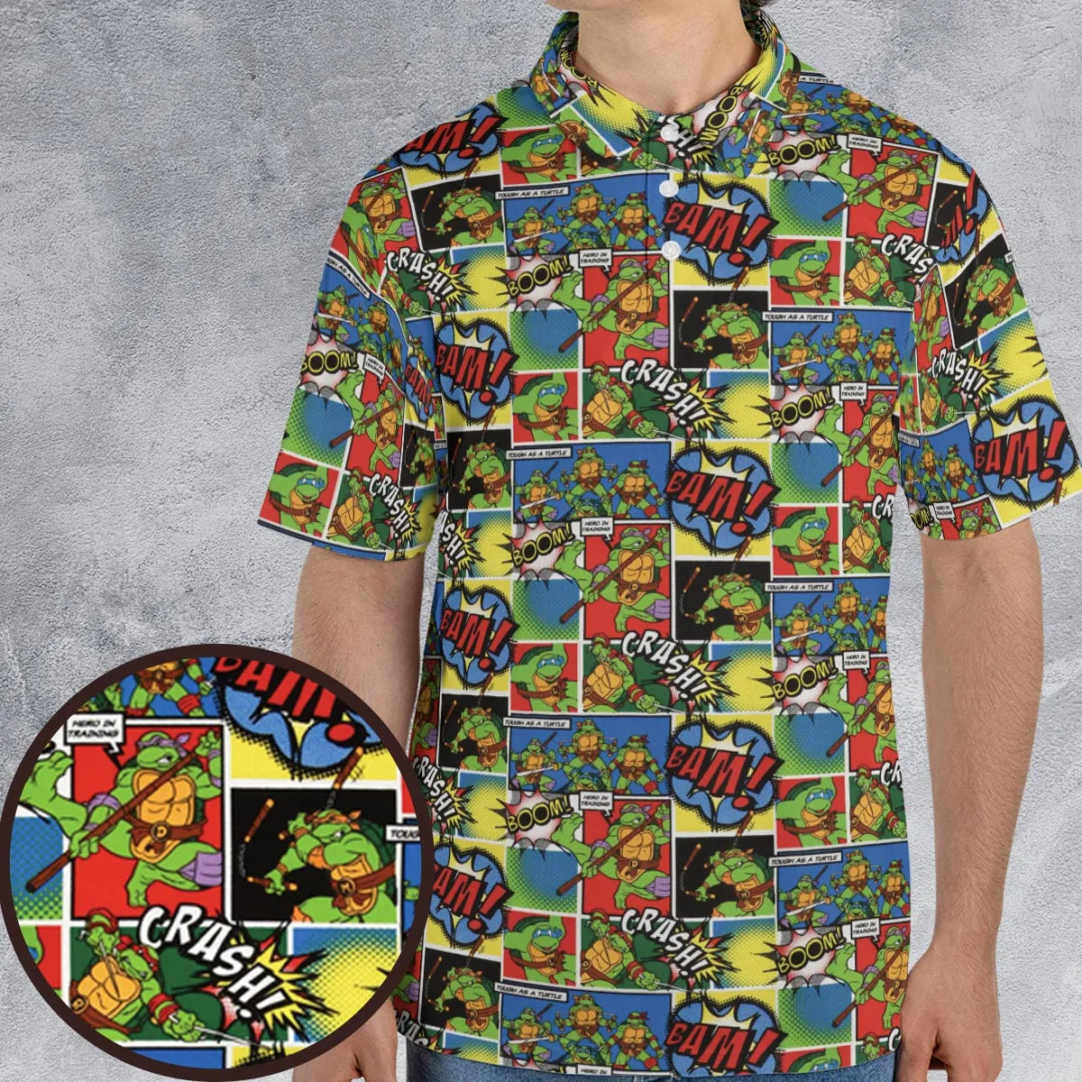 Teenage Mutant Ninja Turtles Comic AOP Men/Women Polo Shirt
