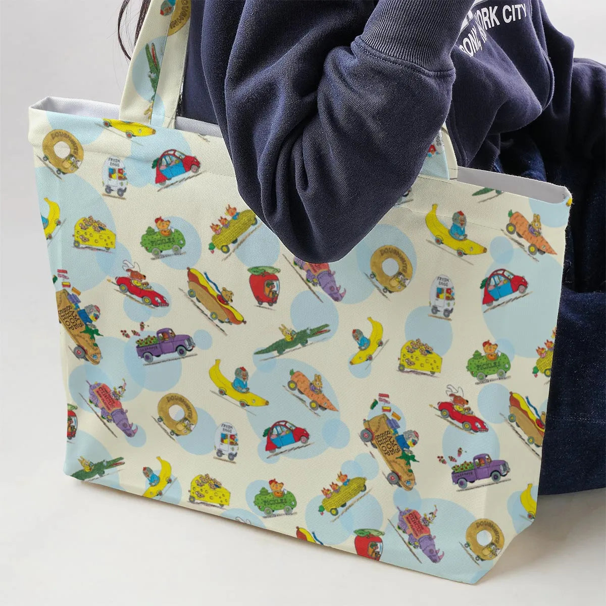 The Busy World of Richard Scarry Large Tote Bag