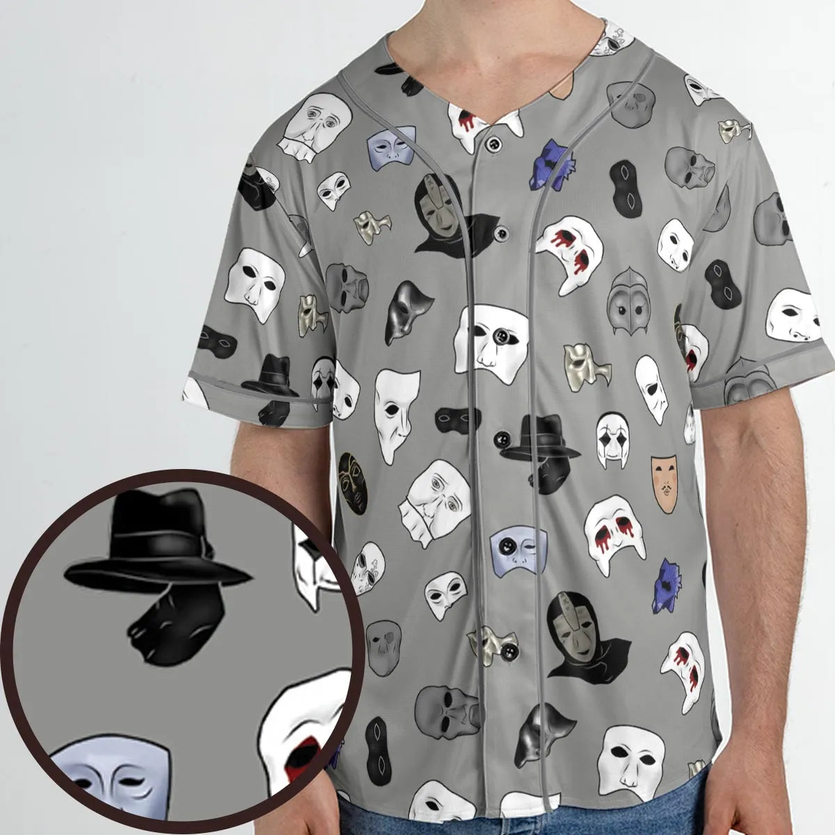 Masks of Phantom of Opera Unisex Baseball Jersey