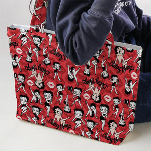 Betty Boop Singer Cartoon Sexy Large Tote Bag
