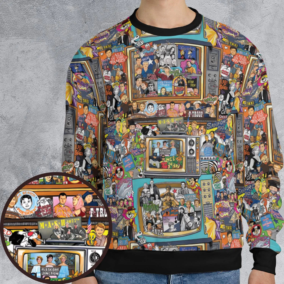 Timeless Memories of TV All-over Print Sweatshirt