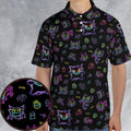 Neon Gastly Haunter Gengar Pokemon AOP Men/Women Polo Shirt