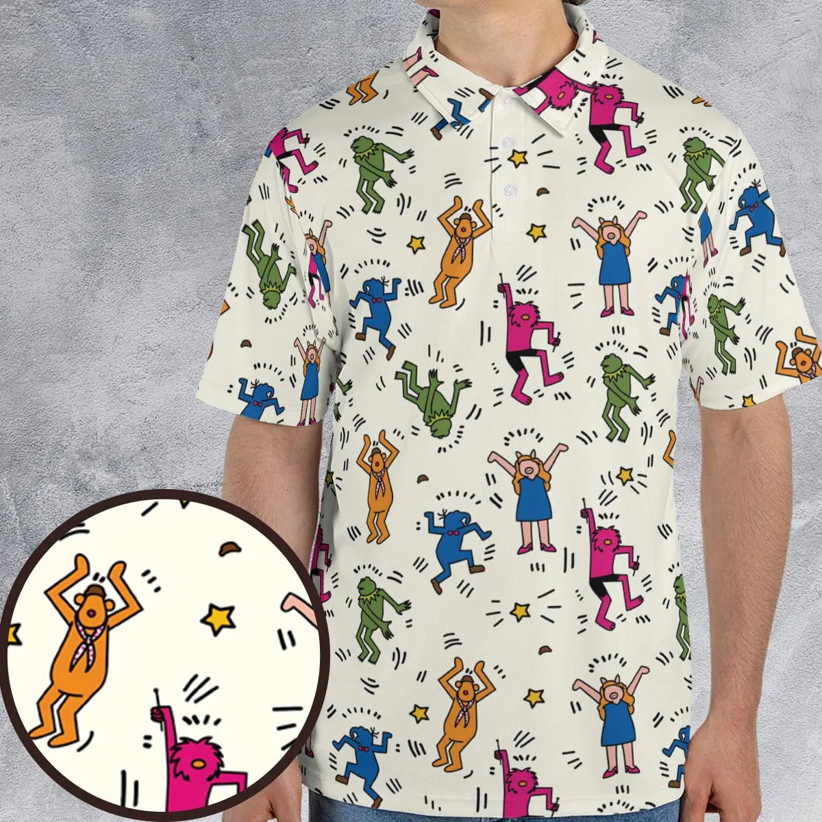 Dancing Muppets The Muppets Characters AOP Men/Women Polo Shirt