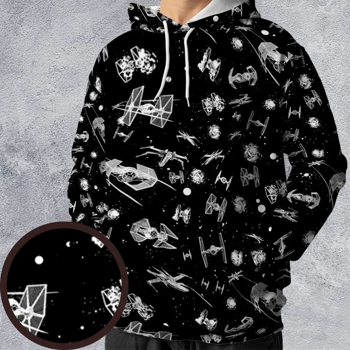 Space Ship Battle Star Wars All-over Print Hoodie