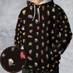 Final Fantasy Characters Pattern All-over Print Hoodie