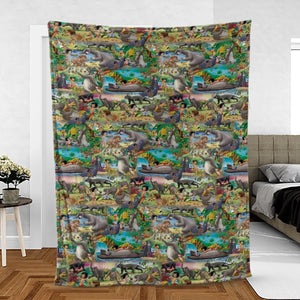 The Jungle Book Rudyard Kipling Seamless Fleece Blanket