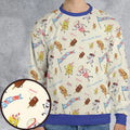 Let's All Go To The Lobby Retro Cartoon All-over Print Sweatshirt