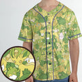 Grass Pokemon Pattern Unisex Baseball Jersey
