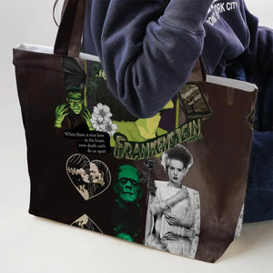 Vintage Bride Of Frankenstein Large Tote Bag