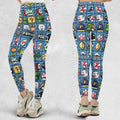 Mario Pixel Super Mario Pattern Legging