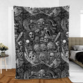 Horror Movie Assemblage Ghostface Xenomorph Pinhead Freddy Michael Myers Fleece Blanket
