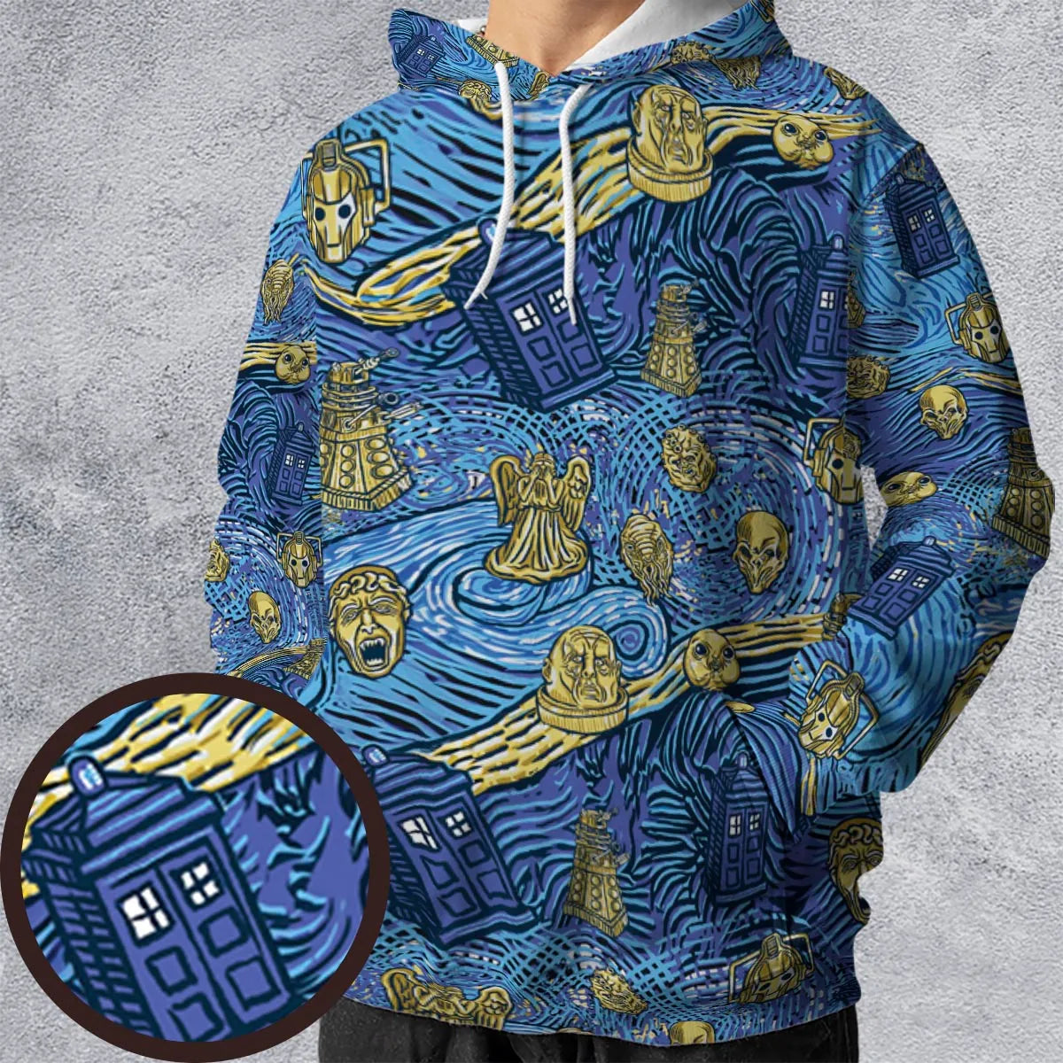 Starry Night Tardis Doctor Who All-over Print Hoodie
