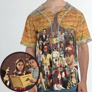 Forrest Gump's Journey Collage Unisex Baseball Jersey
