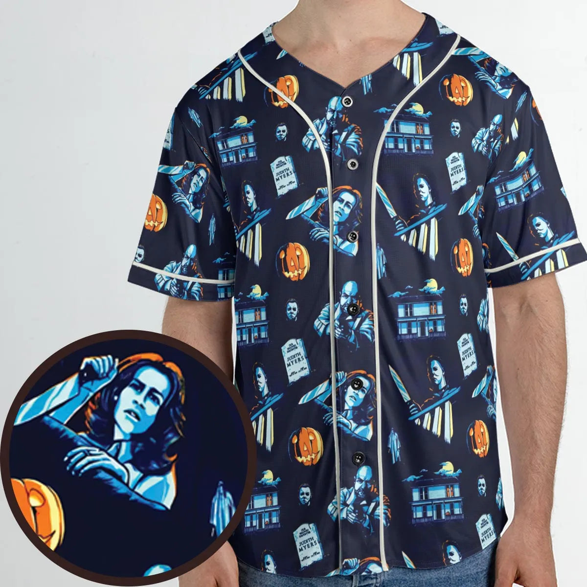 Horror Slasher Michael Myers Halloween Unisex Baseball Jersey