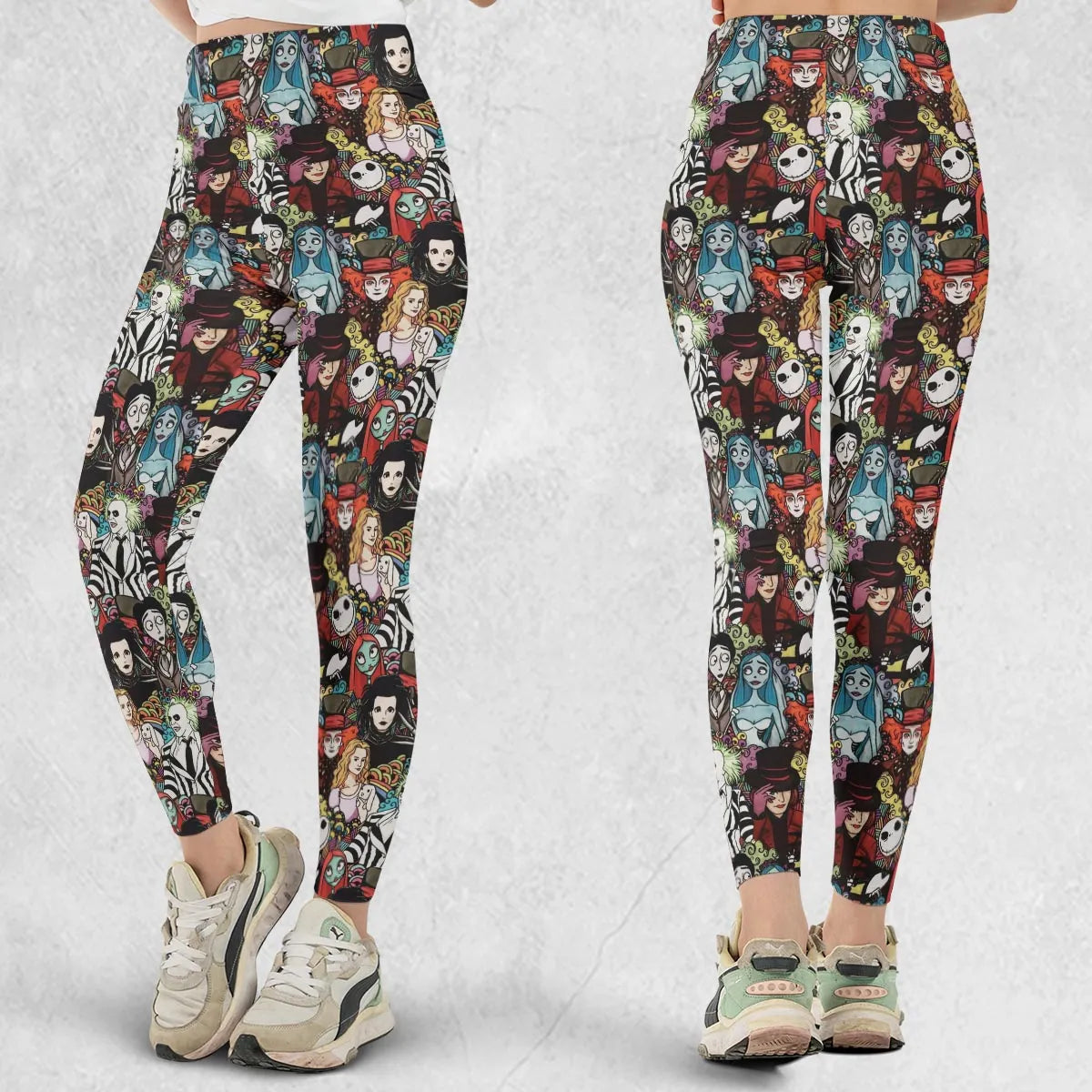Tim Burton Characters Halloween Legging