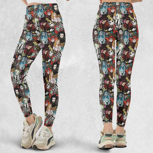 Tim Burton Characters Halloween Legging