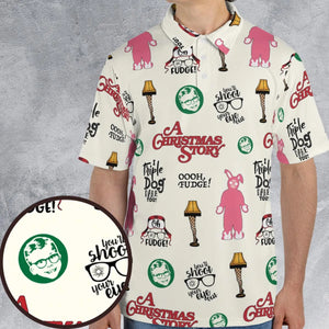 A Christmas Story Pattern AOP Men/Women Polo Shirt