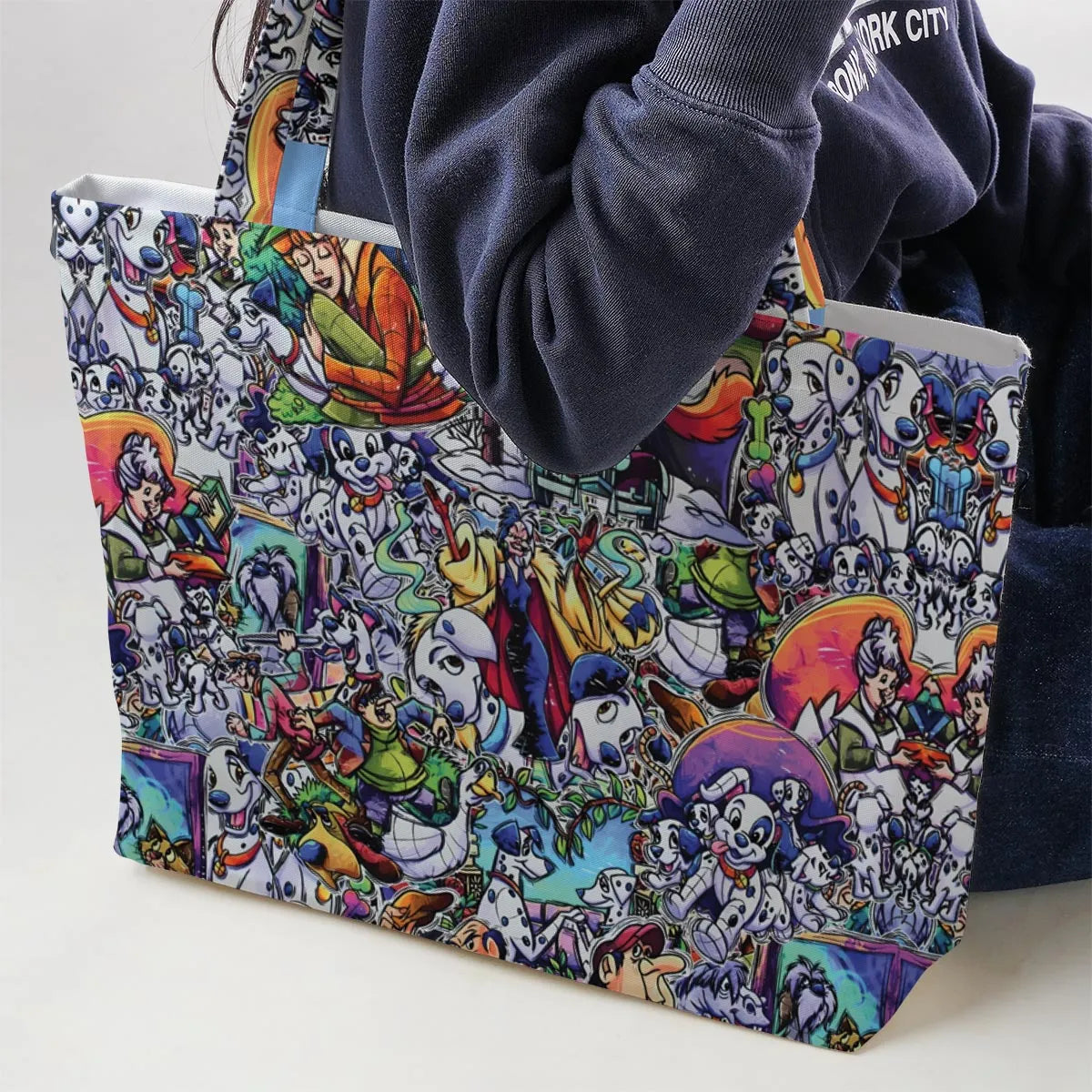 101 Dalmatians Main 90s Large Tote Bag