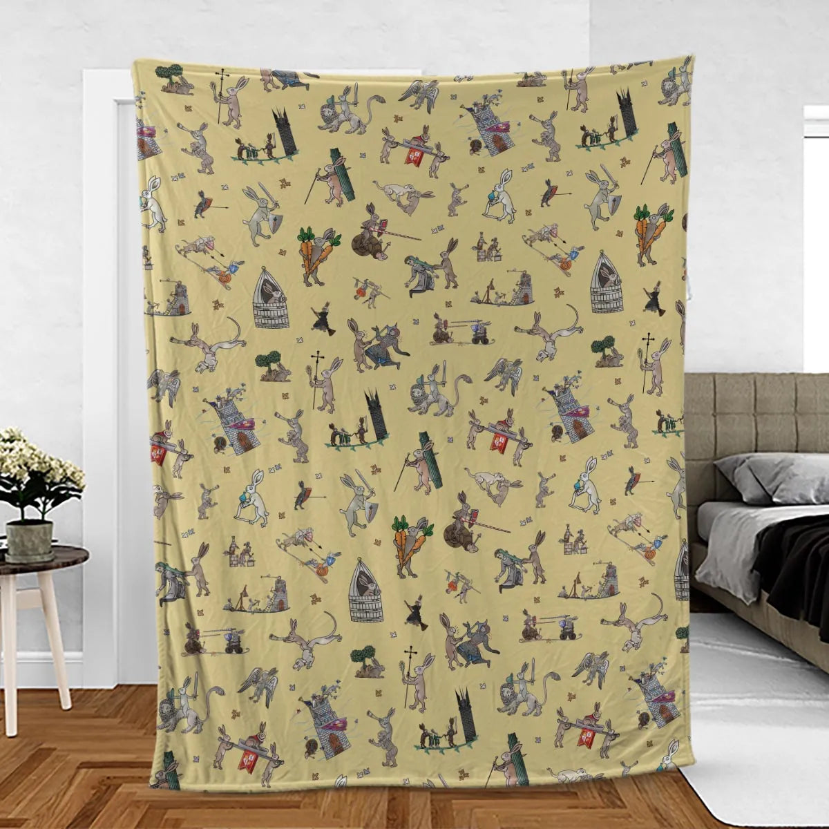 Killer Rabbit The Medieval Marginalia Fleece Blanket