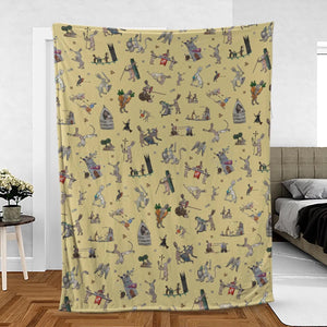 Killer Rabbit The Medieval Marginalia Fleece Blanket