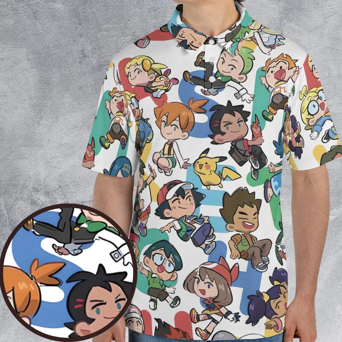 Pokemon Trainer AOP Men/Women Polo Shirt