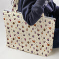 Cats In DnD Pattern Large Tote Bag