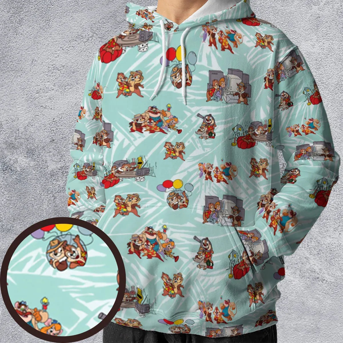 Rescue Team Chip 'n Dale Rescue Rangers All-over Print Hoodie