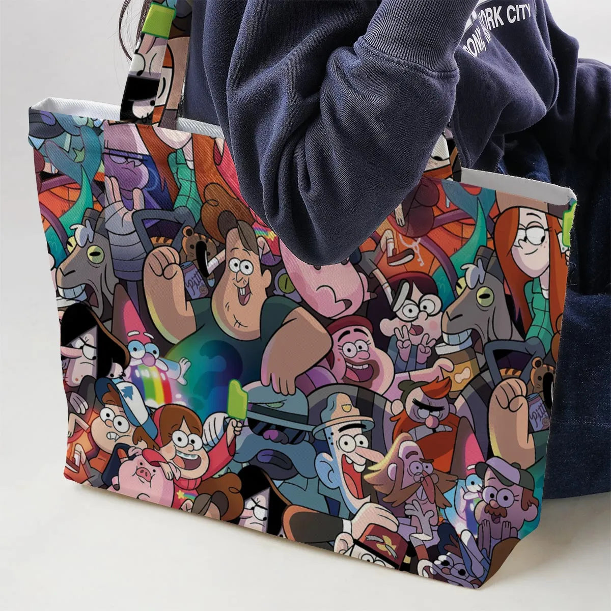 Gravity Falls Characters Pattern Large Tote Bag