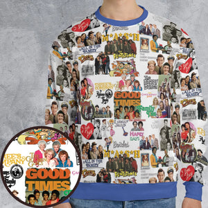 Stuck in the 80s Famous Sitcom All-over Print Sweatshirt