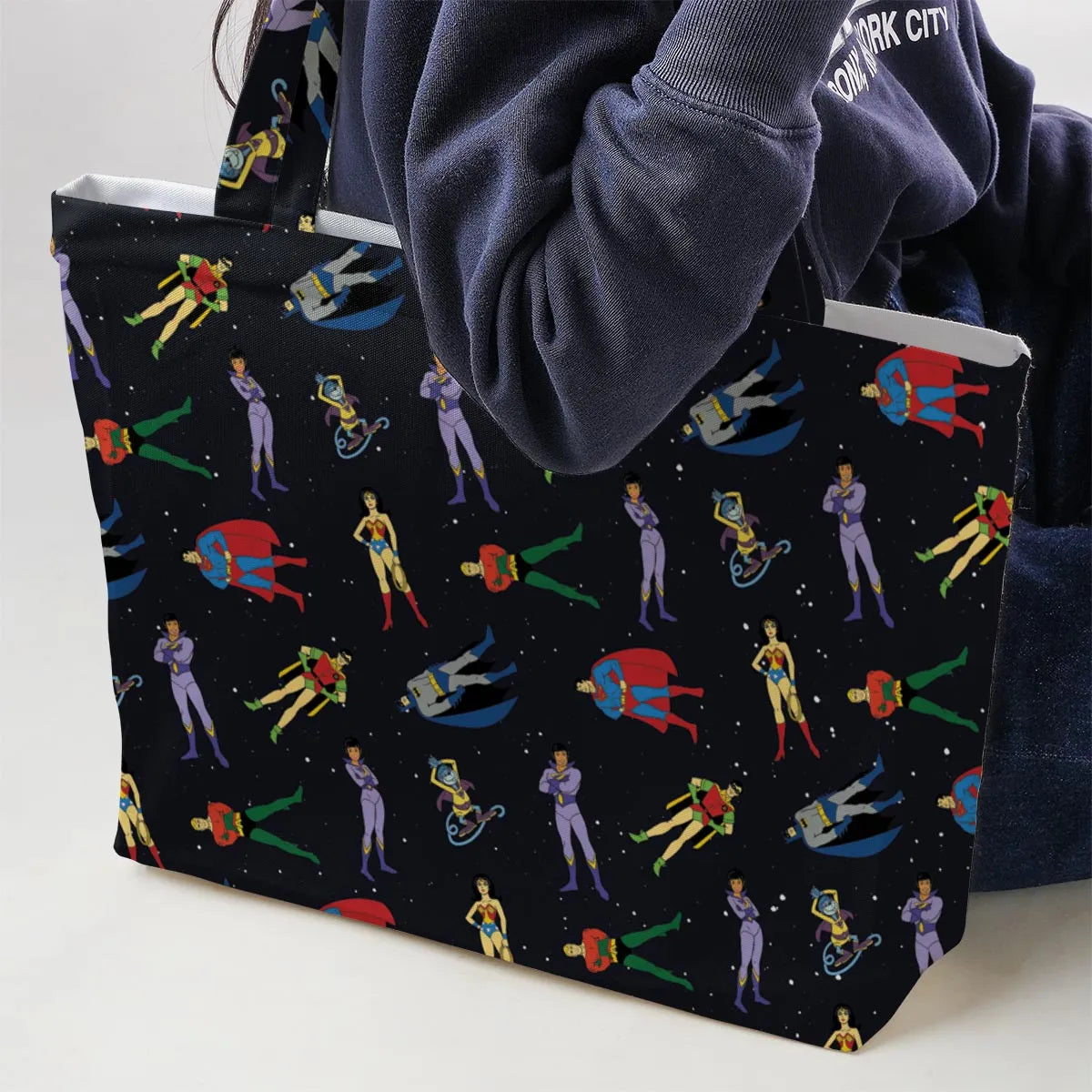 The Super Powers Team Super Friends Large Tote Bag