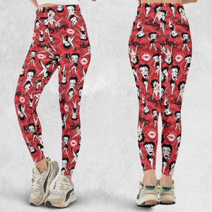 Betty Boop Singer Cartoon Sexy Legging
