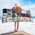 John Mayer Beach Towel Album Cover Collage Classic Pop And Rock Towel