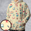 Ren and Stimpy Pattern All-over Print Hoodie