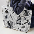 Nevermore The Raven Edgar Allan Poe Large Tote Bag