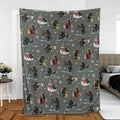 Unusual Christmas Krampus Fleece Blanket