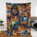 Charizard Ice Fire Dragon Combat Fleece Blanket