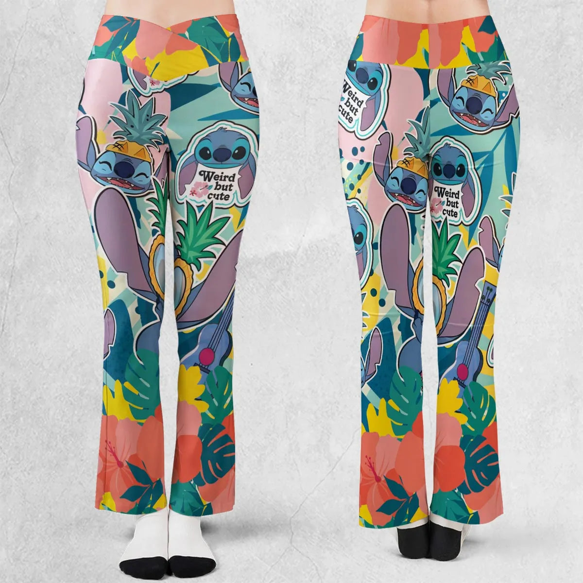 Weird But Cute Stitch Flare Leggings