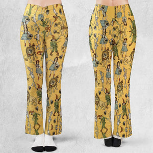 Magic Of Oz Characters Pattern Flare Leggings