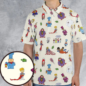 Schoolhouse Rock Characters AOP Men/Women Polo Shirt