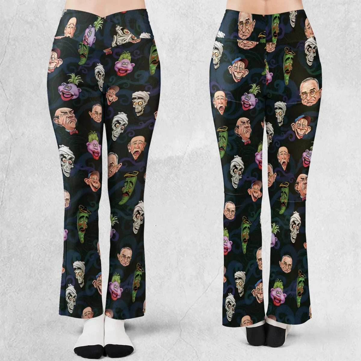 Puppet Comedy Characters Flare Leggings