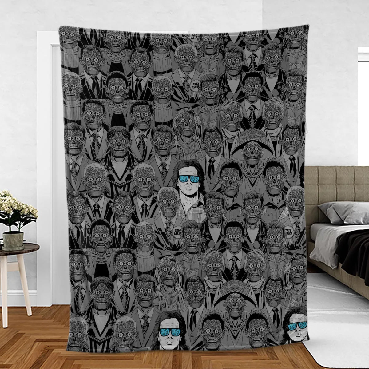 Obey Consume They Live Fleece Blanket