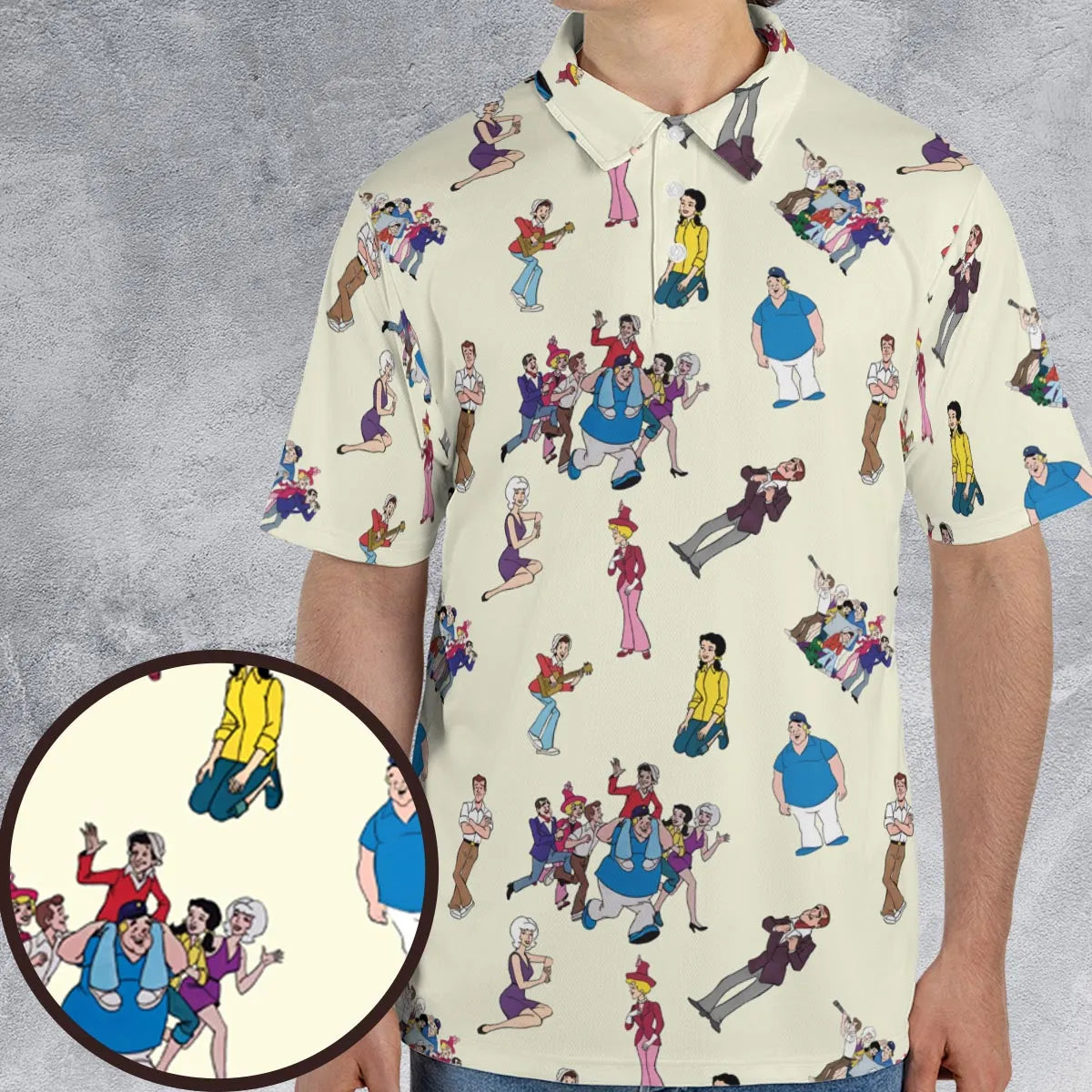 The New Adventures of Gilligan Pattern AOP Men/Women Polo Shirt