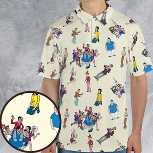The New Adventures of Gilligan Pattern AOP Men/Women Polo Shirt