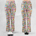 Tiki Room With Orange Bird Flare Leggings