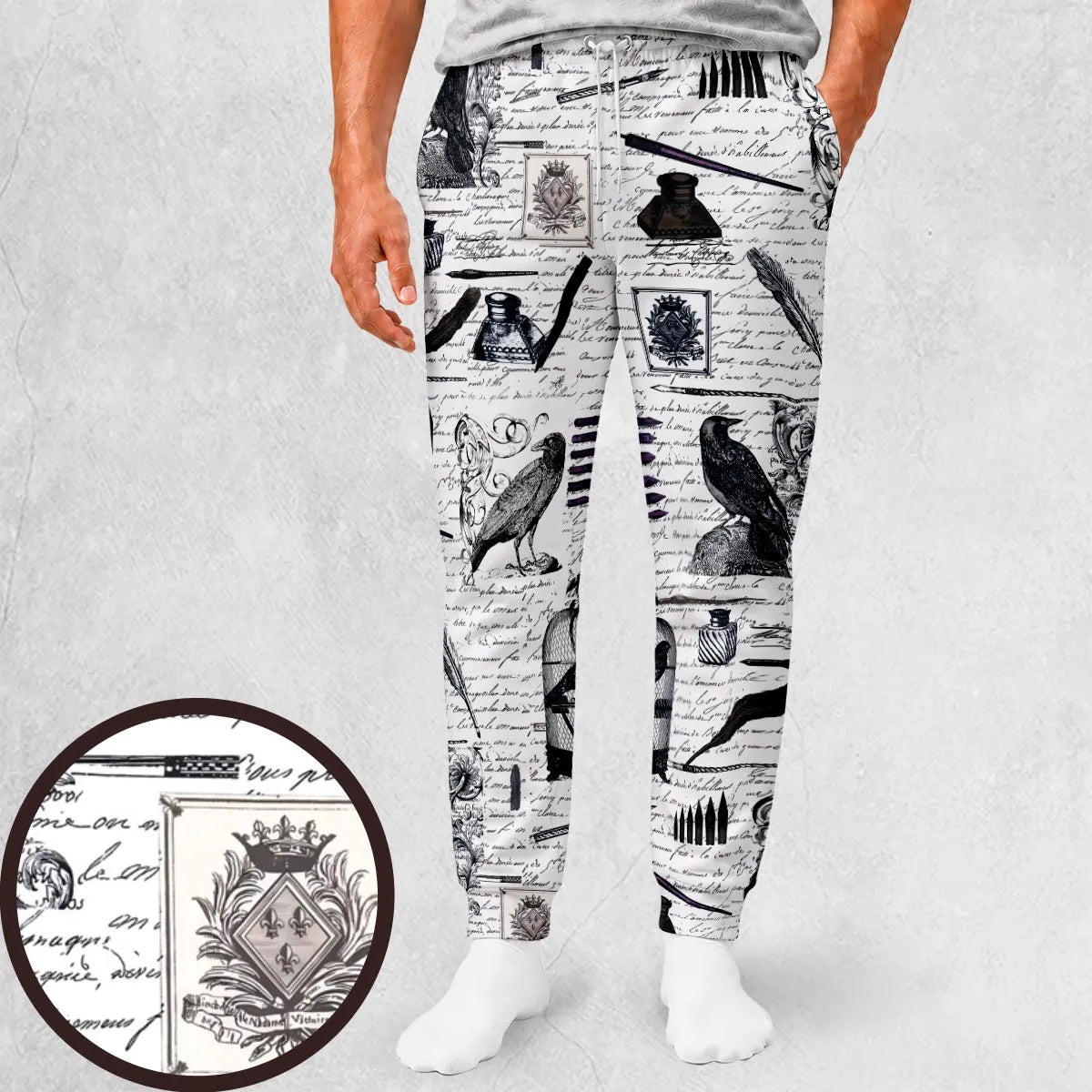 Nevermore The Raven Edgar Allan Poe Sweatpants