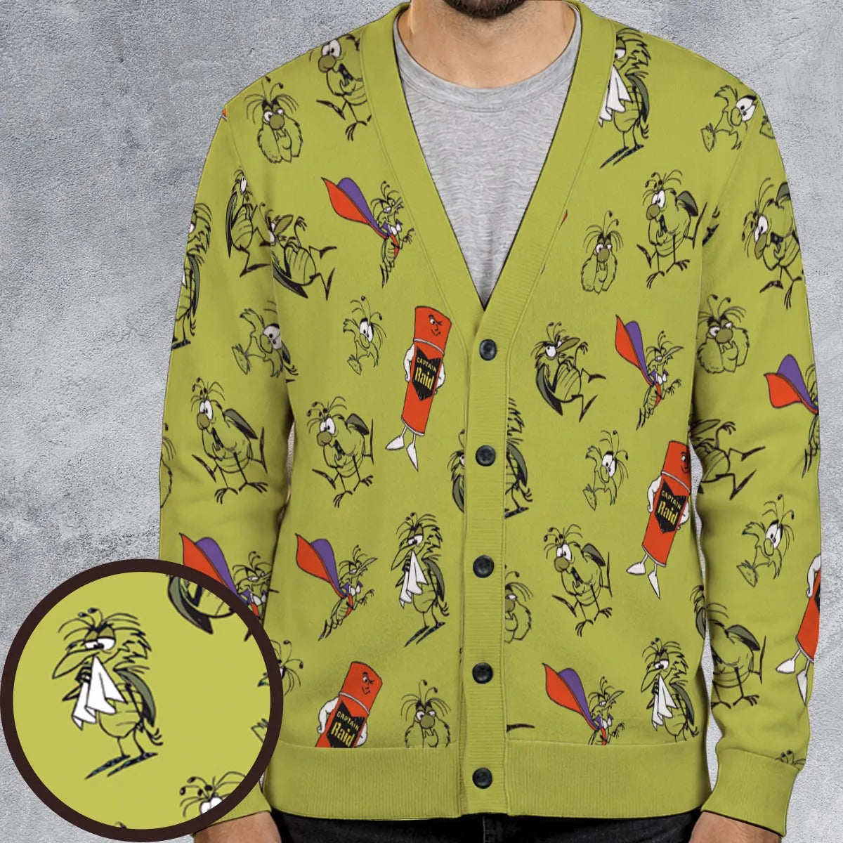 The Raid Bug Spray Characters Cardigan