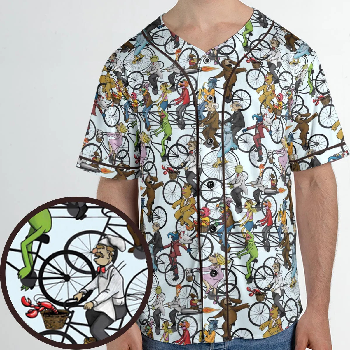 Tour De Muppet The Muppet Movie Unisex Baseball Jersey