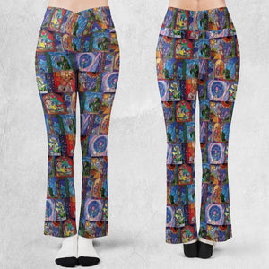 Beauty And The Beast Story Windows Flare Leggings