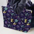 Gengar Ghost Pokemon Pattern Large Tote Bag
