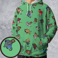 Baseball Mascot Pattern All-over Print Hoodie
